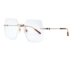 NWOT Gucci GG 06830 001 Rimless Gold Transparent Sunglasses Authentic 55MM